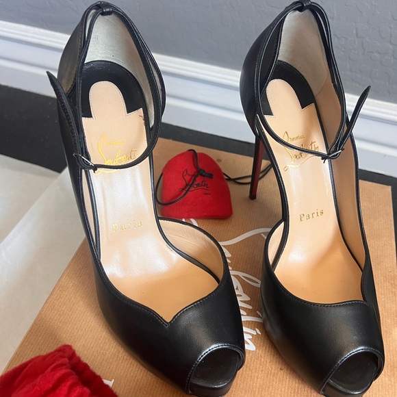 Christian Louboutin Round Chick Alta 120 NAPPA - size 38.5 - leather - Black - Picture 9 of 14